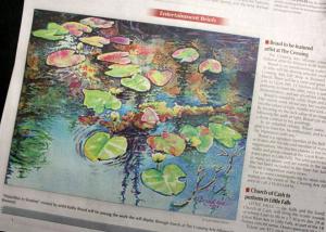 Kathy Braud Art in the Brainerd Dispatch - demo done today